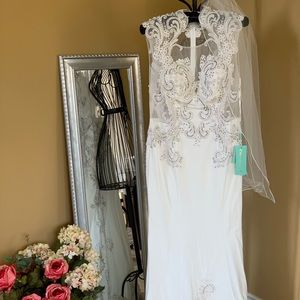 White wedding gown